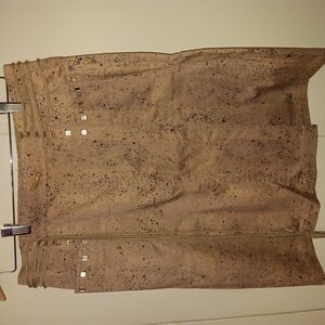 Tan and Black Speckled Skirt